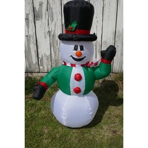 Snowman Inflatable Airblown Gemmy 4 ft Holiday Time Christmas Greeter